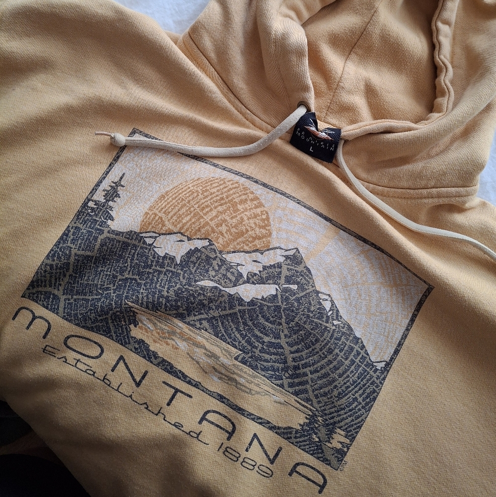 Gold Montana Hooded Sweatshirt Large